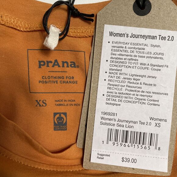 PrAna Women's Graphic Tshirt Journeyman 2.0 Tee Solstice Sea Lion XS NWT - Picture 4 of 7